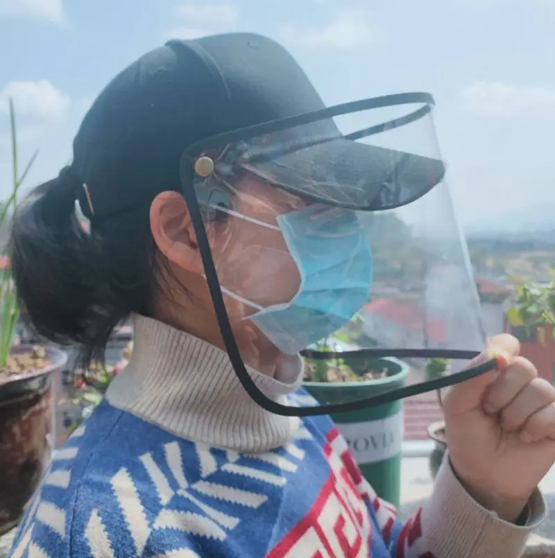 Противопылевая бейсбольная кепка с защитой от кружек Снэпбэк Кепка Черная