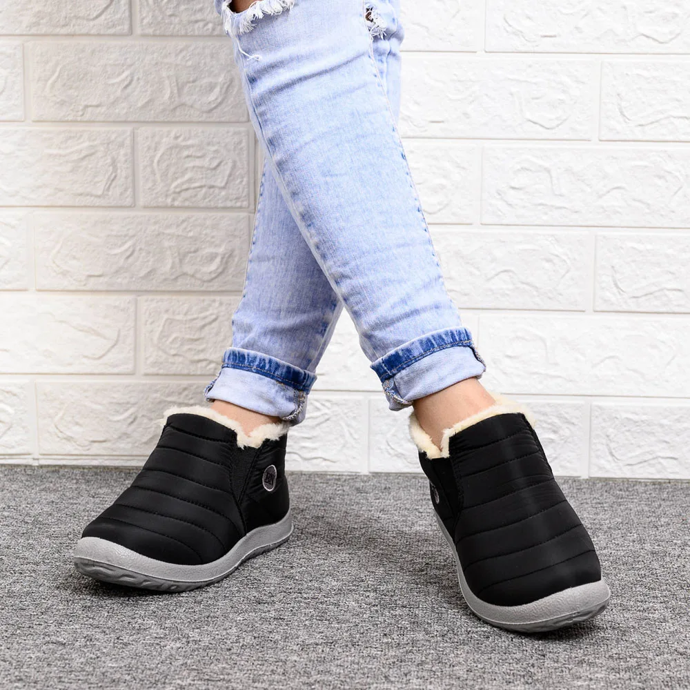 Winter Snow Boots Women Shoes Keep Warm Plush Fur Ankle For Boot Waterproof Slip On Casual Womens Zapatos Invierno Mujer Botines