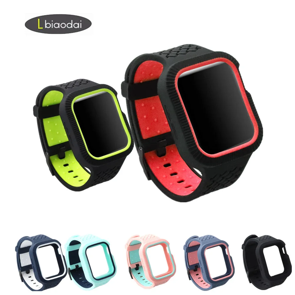 Плетеный чехол+ ремешок для apple watch band pulseira apple watch 5 4 band 44 мм/40 мм iwatch band series 5 4 correa браслет ремень
