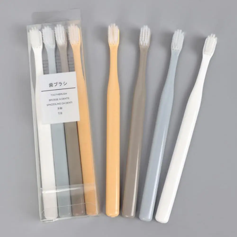 

4pcs/set Soft Bristle Oral Care Toothbrush Plastic Health Durability Concise Practical Small Head Eco-friendly Tooth Brush