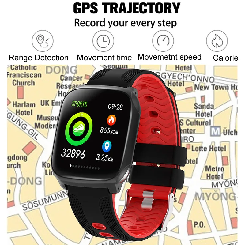 Смарт-часы Full Touch gps Traker Отклонение вызова 1 3 &quotTFT браслет для здоровья кровяное