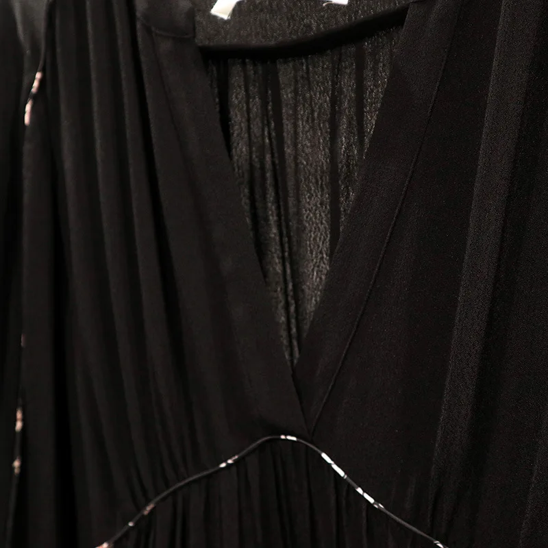 Elfbop женское 2019 Новое короткое платье с длинным рукавом и V-образным вырезом со