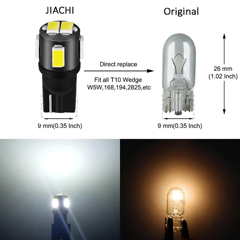 AGLINT 10 шт. W5W T10 Авто Led Ксенон белый 12В 194 168 Автоматическая внутренняя светодиодная