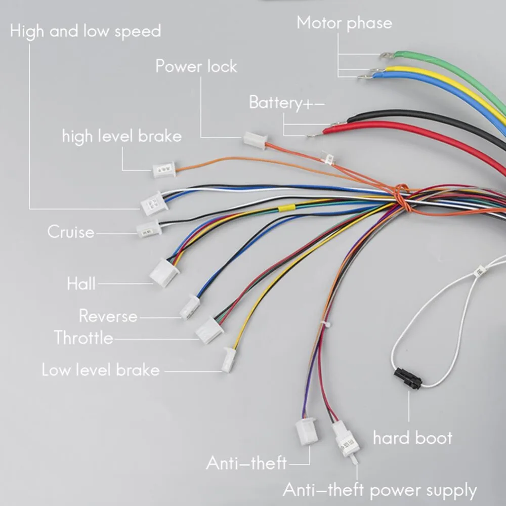 42-72 в 2000 Вт 50А 36MOSFET контроллер постоянного тока для электрического велосипеда бесщеточный контроллер двигателя Датчик Холла функция реверса E-Scooter комплект