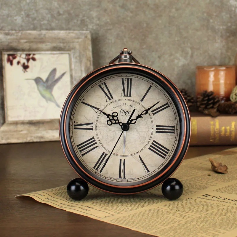 

Электронный будильник, ретро-часы, европейские настольные часы, украшение, бесшумные часы, будильник
