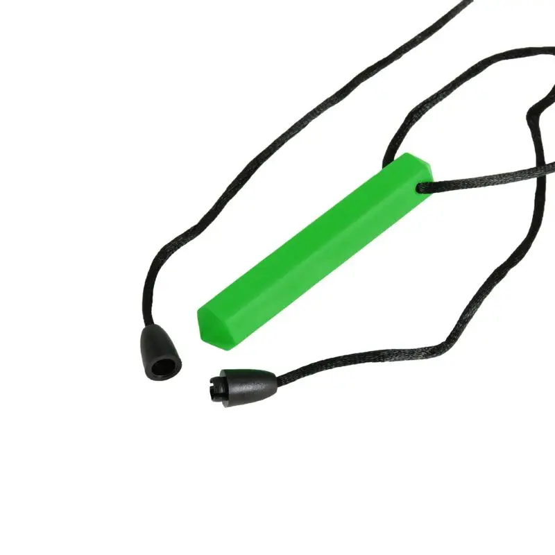 Type 4-Green 1 шт. Радужный кирпич робот череп жевательные ожерелья аутичные Детские Силиконовые Прорезыватели аутизм сенсорные жевательные игрушки - Цвет: Type 4-Green