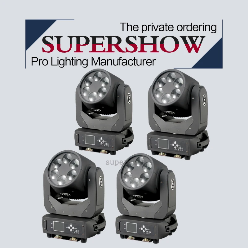 

Free shipping 4pcs 6x25w super beam moving head light for shiny disco stage