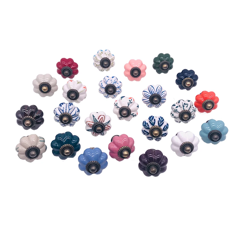 1 шт. фарфоровые дверные ручки для шкафа пастырской страна мебель коттеджей