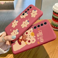 asina cute bear case for xiaomi redmi note 8 9 10 official original liquid silicone cases for xiaomi mi10 11 cover upgrade girl