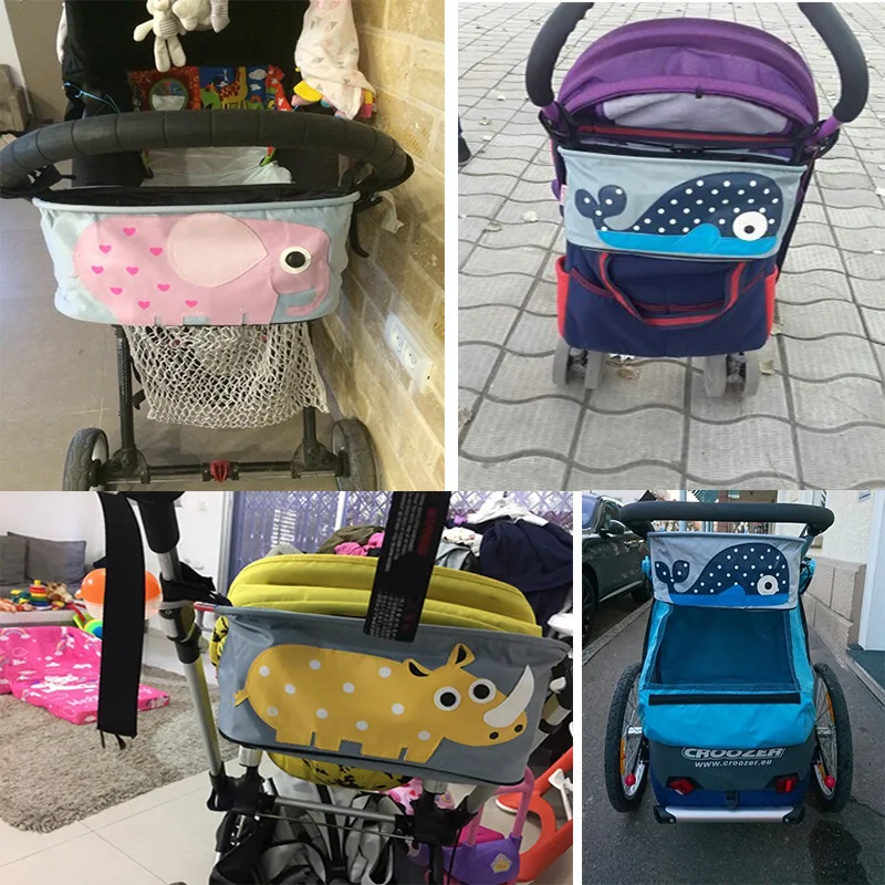 Baby Trolley Bag Cartoon Pram Polyester Hanging Storage Multifunction Organizer Seat Pocket Carriage Stroller Accessorie | Мать и ребенок