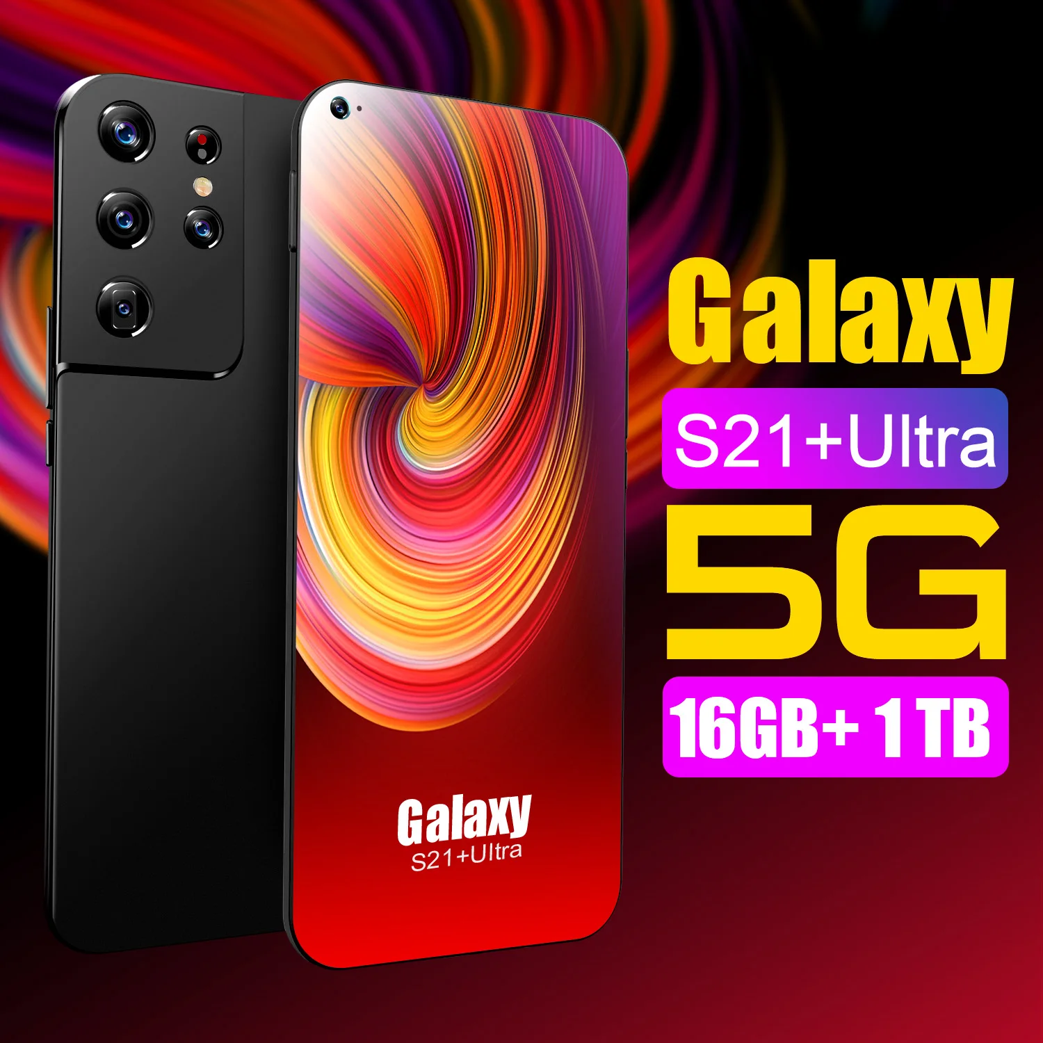 

7.3Inch Galaxy S21 Ultra Global 5G Lte Smartphones Android 10 16GB Ram 1 TB Rom Telephone 6800 mAh Dual Sim 24MP+48MP 10 Core