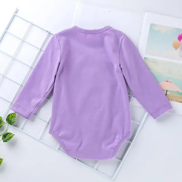 Purple Long Sleeve Rabbit Bunny Easter Holidays Baby Girls long sleeve Jumpsuit Spring Summer Onesie Toddler Rompers | Детская одежда и