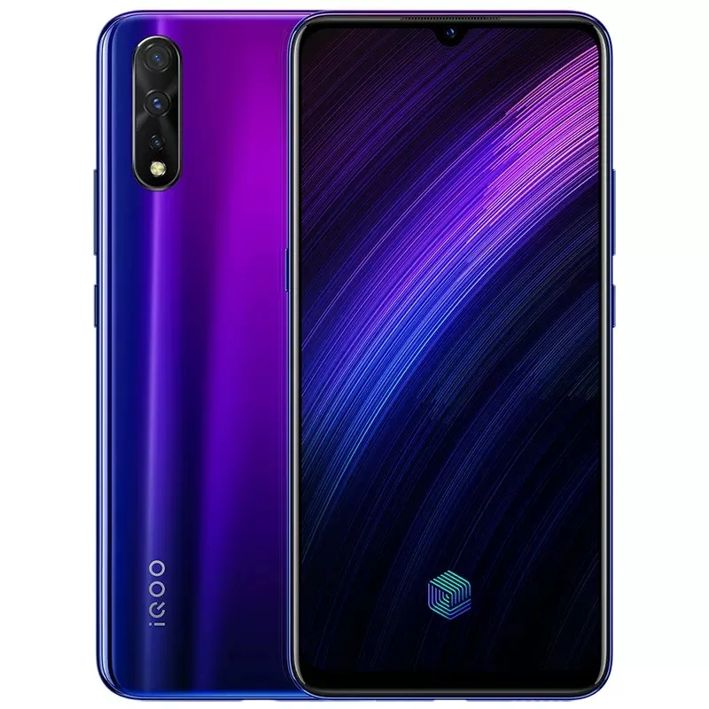 Purple Мобильный телефон vivo iQOO Neo, 8 ГБ, 128 ГБ, 6,38 дюйма, Восьмиядерный процессор Snapdragon 855, 3 камеры, 4500 мАч, смартфон, 33 Вт, зарядка - Цвет: Purple