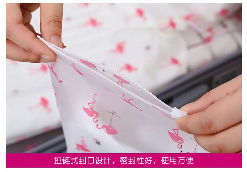 

5 unids/set cremallera bolsa impermeable sello para la ropa de ropa interior pantalones de almacenamiento