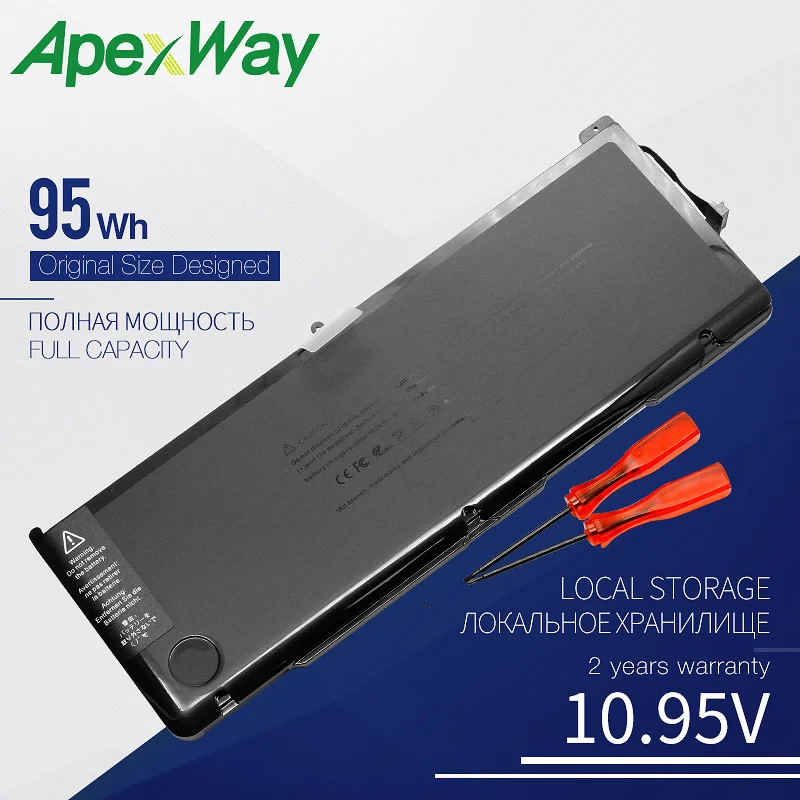 Аккумулятор Apexway 10 95 в Вт/ч A1383 для Apple MacBook Pro 17 дюймов A1297 2011 версия 020 7149 A10 MC725LL/A