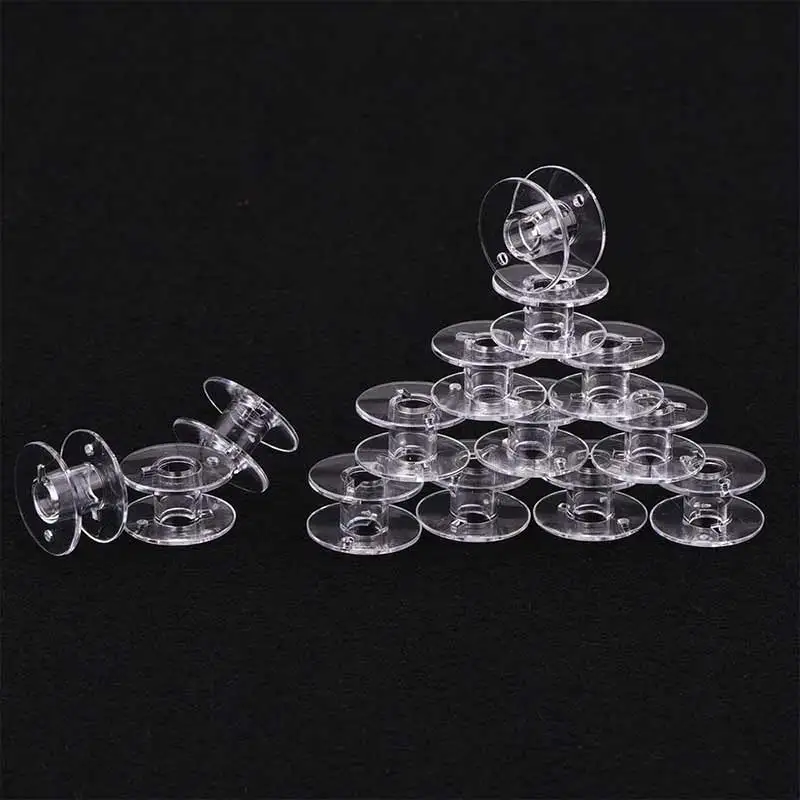 'The Best 25Pcs Empty Bobbins Sewing Machine Spools Clear Plastic with Case Storage Box for Brother Janome Singer Elna 889 | Дом и сад