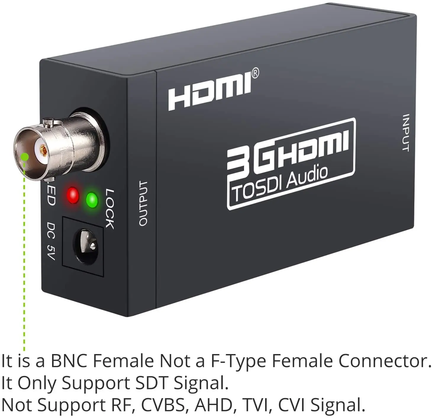 Адаптер SDI в HDMI совместимый адаптер SDI/HD SDI/3G поддержка 1080P для камеры домашнего
