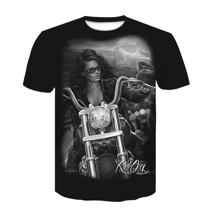 Футболка Мужская дышащая с коротким рукавом Модный крутой топ 3D-принтом льва