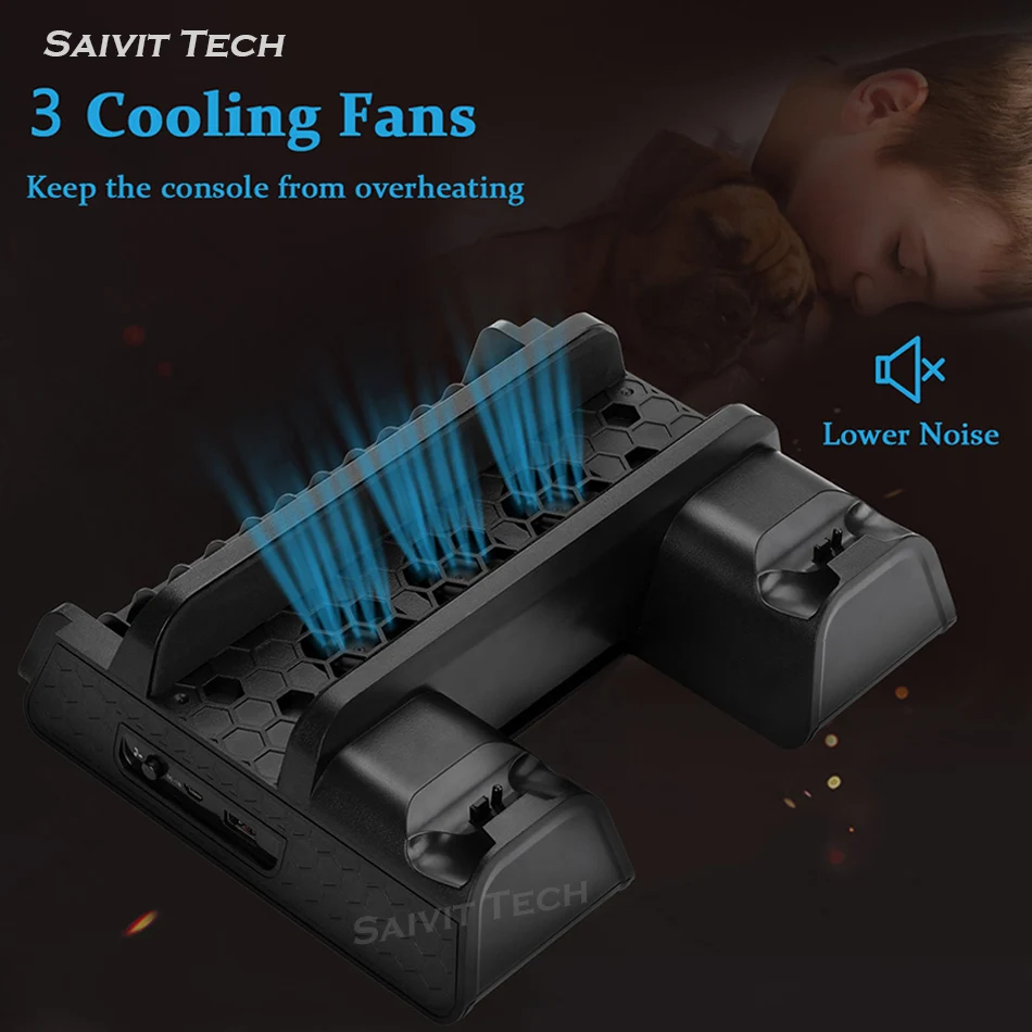 Многофункциональный Вертикальный двойной контроллер геймпада зарядная станция