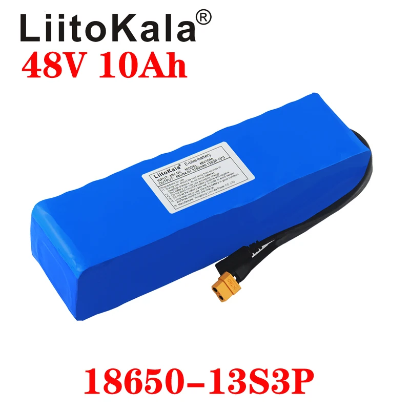 Аккумулятор LiitoKala для электрического велосипеда 48 В 36 10 А/ч 12 а/ч 20 А BMS 18650 литиевая