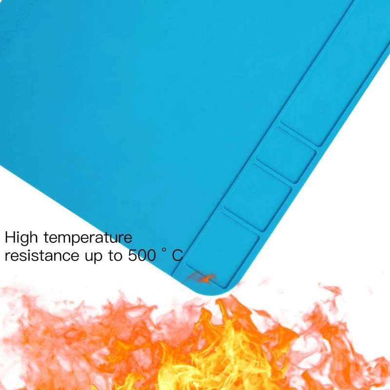 

2Pcs Soldering Mat 500 Heat-Resistant Solder Pad Silicone Solder Mat BGA Repair Station Soldering Repair Platform Pad