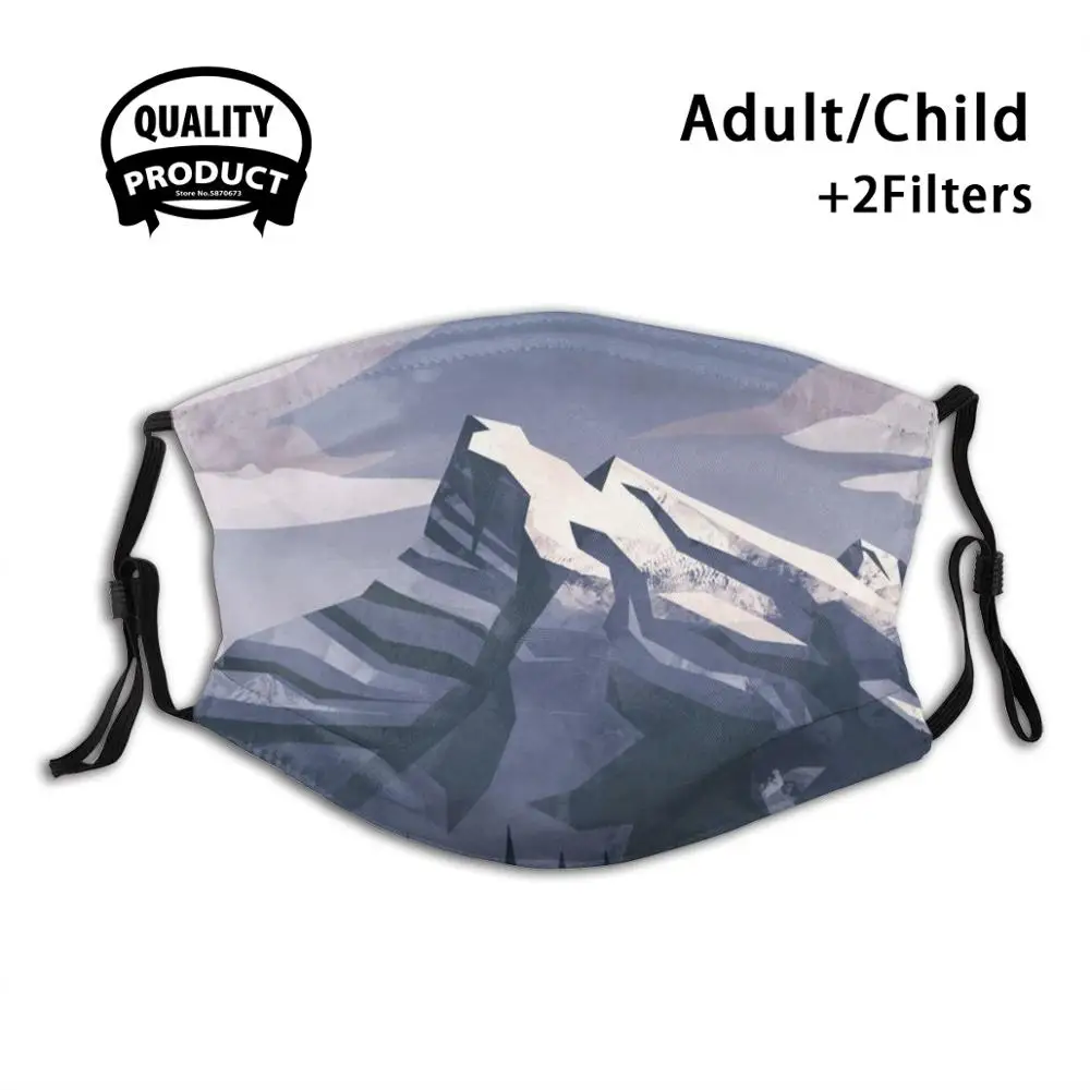 

Маска для лица многоразовая с фильтром, многоразовая моющаяся маска для лица против пыли, для горных походов, Канады, Альберты, природсветил...