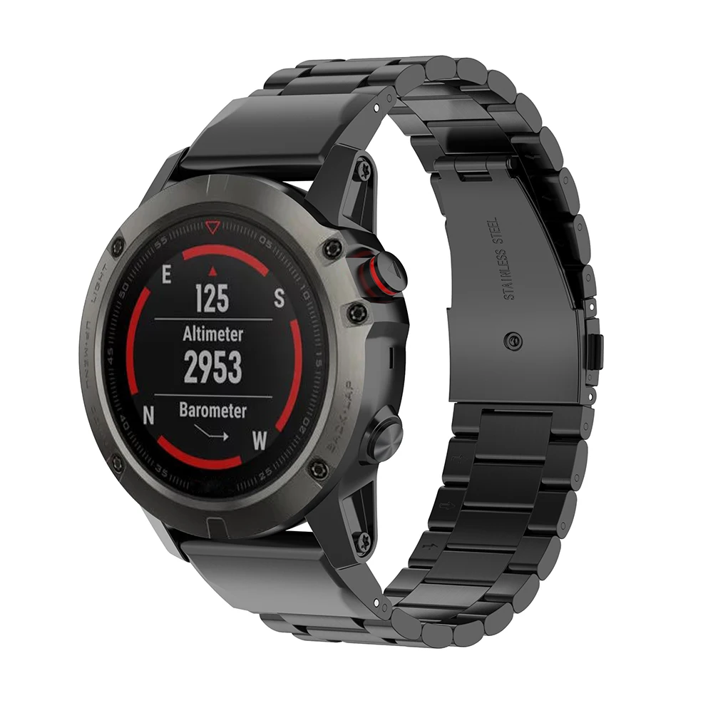 22mm 26mm Quick Release Classic Metal band for Garmin Fenix 6 6X Pro strap bracelet for Fenix 5 5X Plus 3 3HR Fenix 6 Watchbands