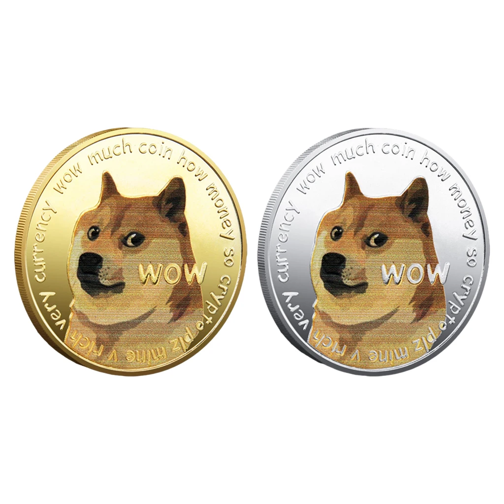 

Funny Dogecoin Art Decor Dog Commemorative Coins Cute Dog Pattern Souvenir Collection Gifts for Friends Birthday, Wedding
