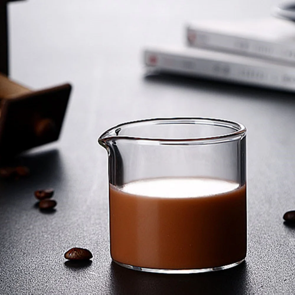 100ML Double Mouth Milk Jugs Small Glass Coffee Cup Espresso Mug High Temperature Resistant Sharing | Дом и сад