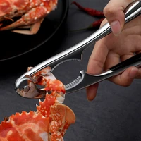 1pc seafood peeler tools crab cracker pick claw fork spoons stainless steel shrimp eating clamp nuts clips home kitchen gadget