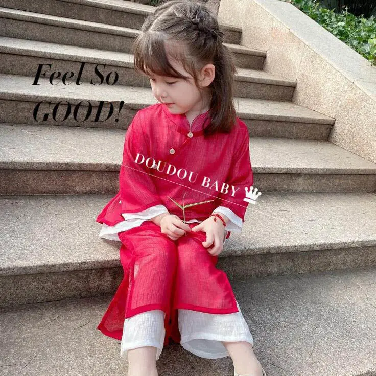 2021 костюм для девушек Тан ханьфу шифоновый в китайском стиле с длинными рукавами