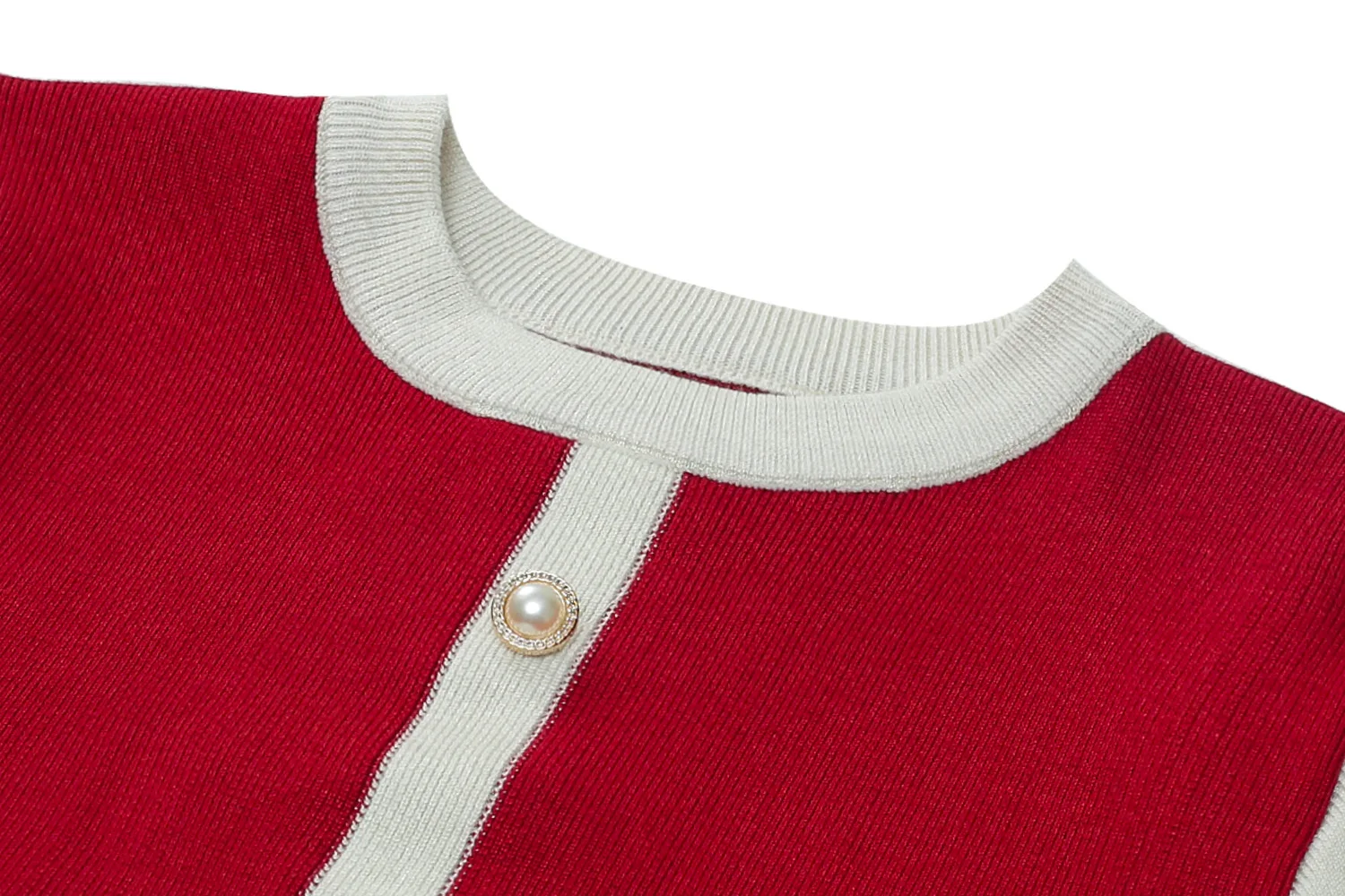 

Spring Autumn Red Patchwork Knitted Dress Women Robes Office Lady England Style High Waist Sweater Mori Girl Style Dresses