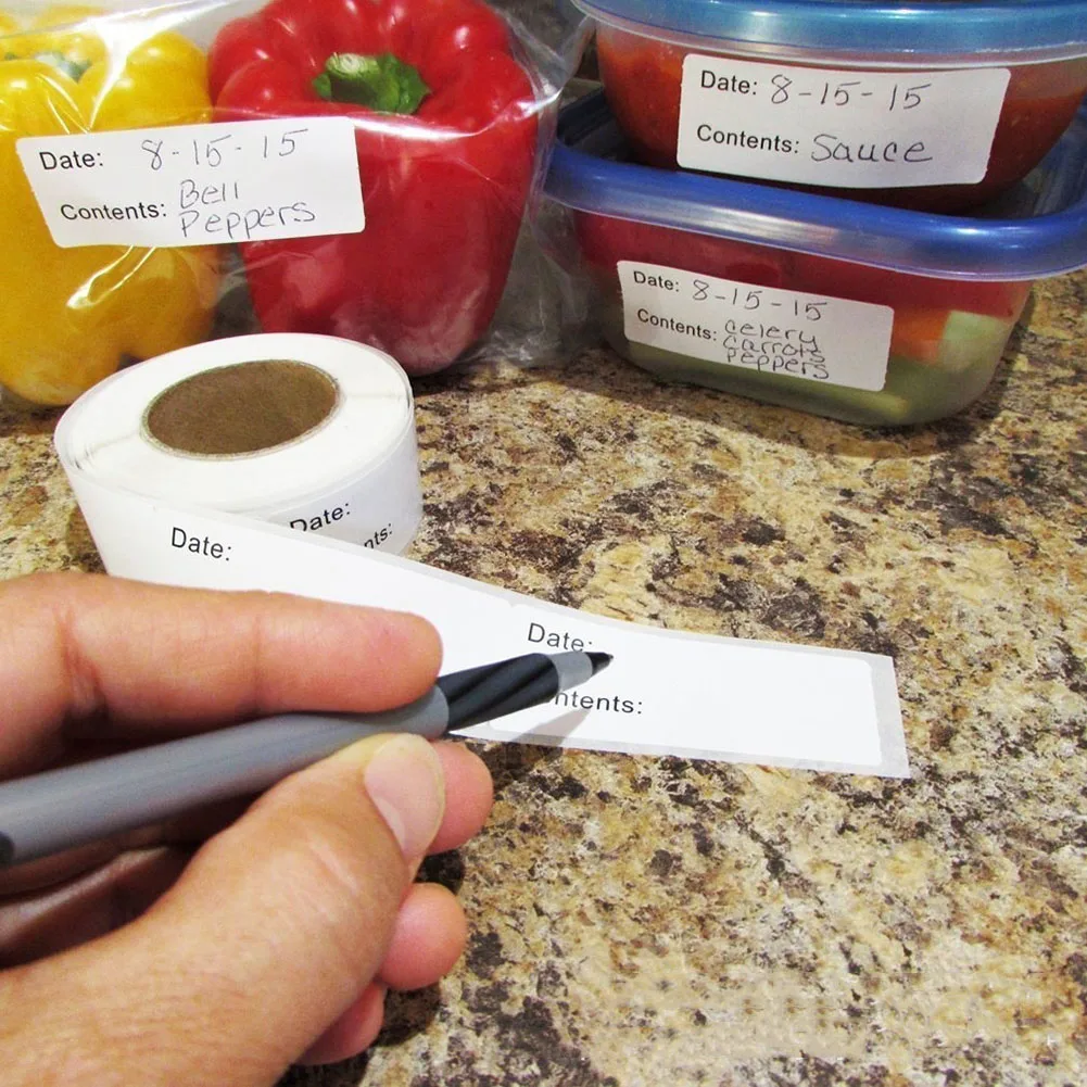Самоклеящиеся съемные этикетки для холодильника хранения еды наклейки