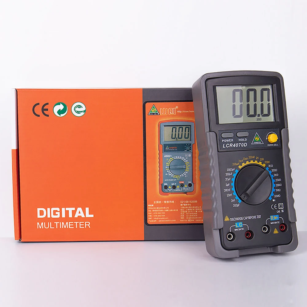 

HONEYTEK High Accuracy LCR Meter Capacitance Inductance Resistance Multimeter ESR Capacitor Tester Inductance LC Meter