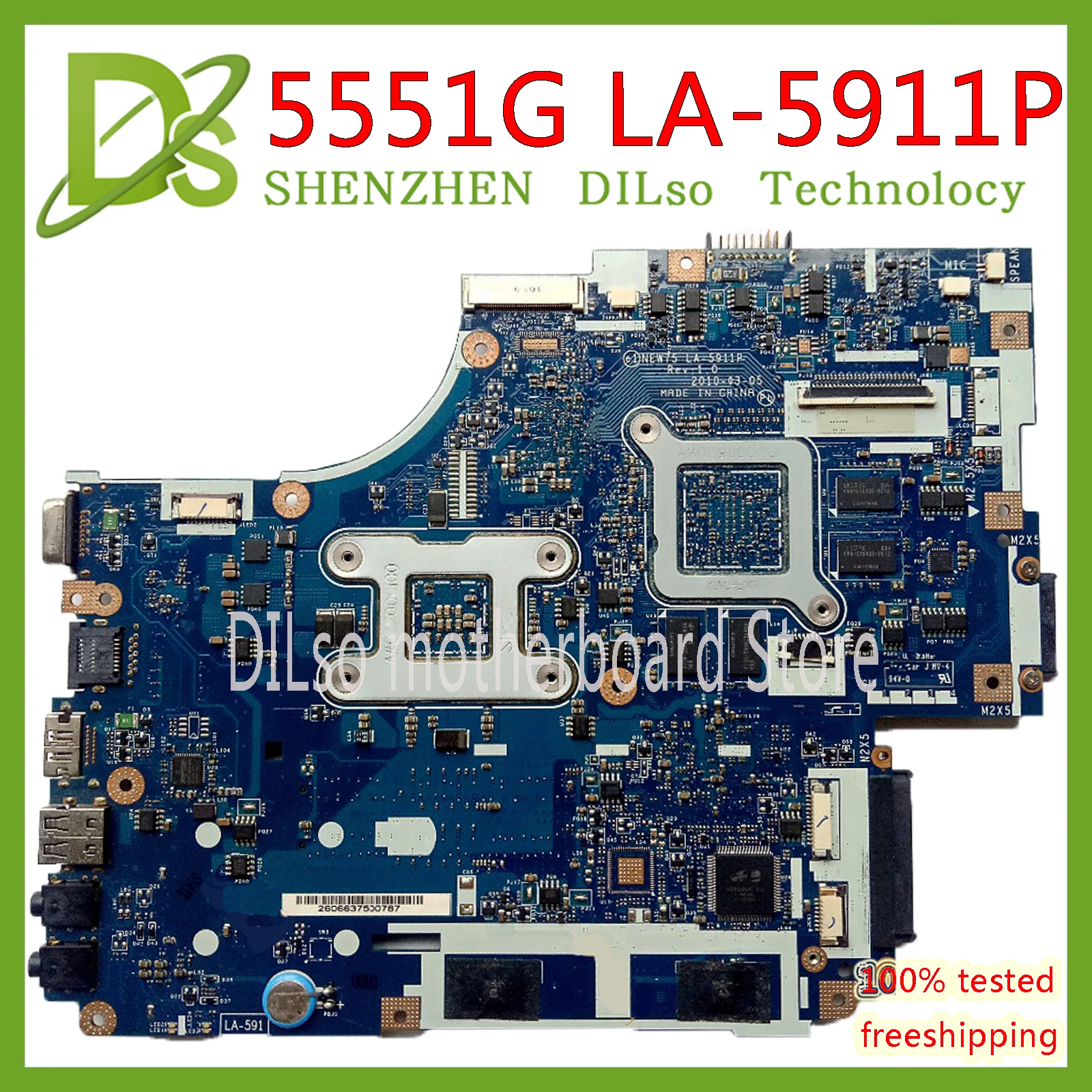 KEFU LA-5911P материнская плата для acer Aspire 5551 5551G 5552G материнская плата для ноутбука MBR4302001 NEW75 LA-5911P тестовая работа