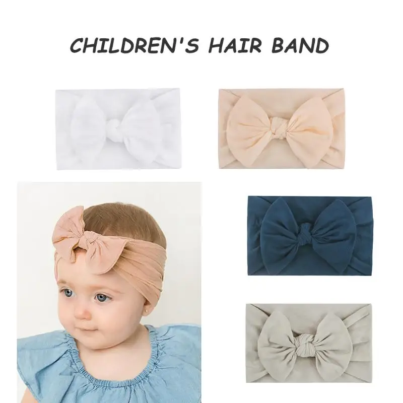 

Милый детский бант повязка на голову для малышей нейлоновая головная повязка Головные уборы для девочек