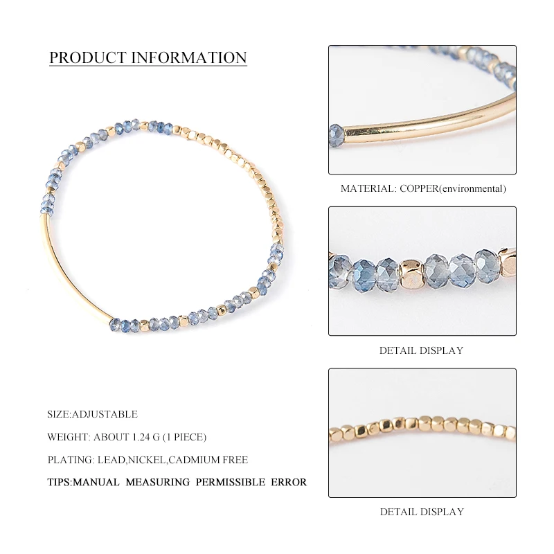 Женский изящный браслет в богемном стиле с бусинами на свадьбу День Святого