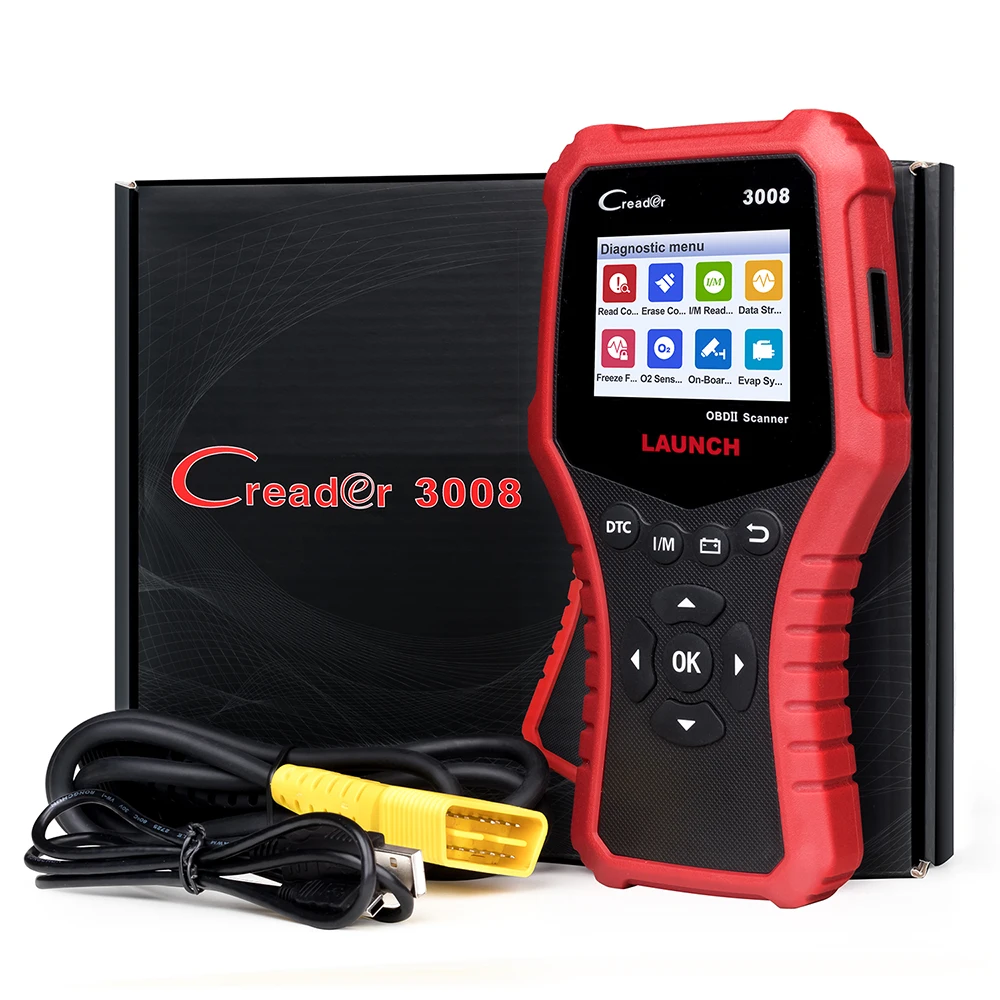

LAUNCH Creader 3008 Car OBD2 Code Reader Scanner Support obd2 + Battery test CR3008 OBDII diagnostic tool free update PK KW850