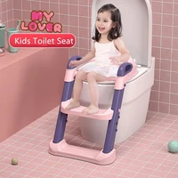 folding baby potty seat urinal backrest training chair with adjustable step stool ladder safe toilet chair for children toddler