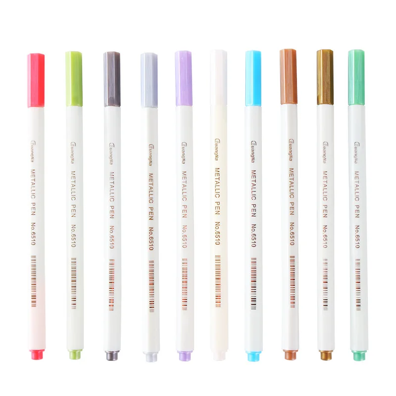 10 шт./лот металлические Микрон ручки подробные цветные маркеры для альбома