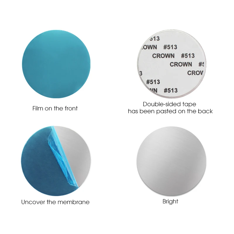 

4pcs Magnetic Metal Plate For Car Phone Holder Iron Sheet Disk Sticker Telefon Magnet Stand For iPhone 12 11 X 7 8 Xiaomi Huawei