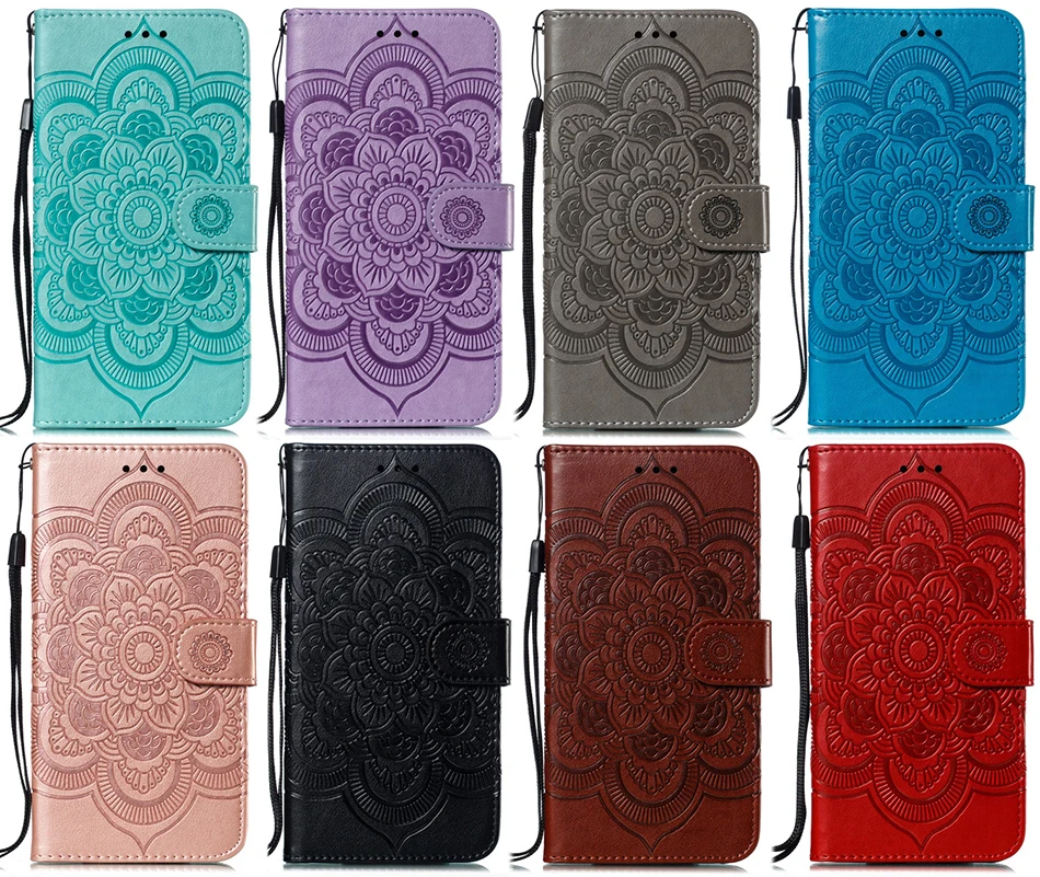Роскошный 3D чехол с мандалой для sony Xperia XZ3, чехол для sony Xperia 10 XA3, откидной кожаный бумажник, чехол для телефона s, для iphone 7 Plus, чехол