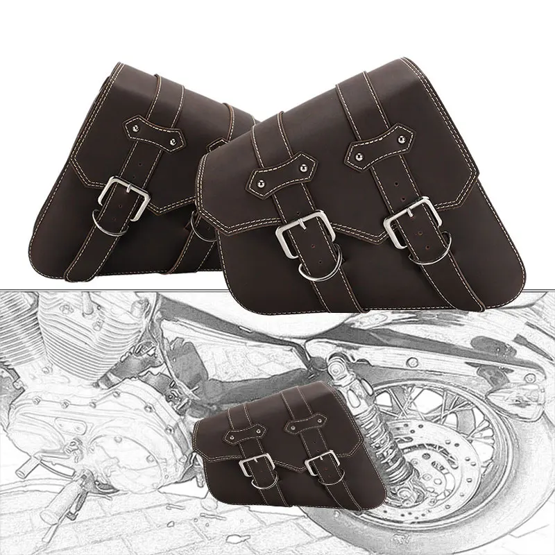 DERI 2 шт. мотоциклетные Сумки из искусственной кожи с боковым седлом для багажа