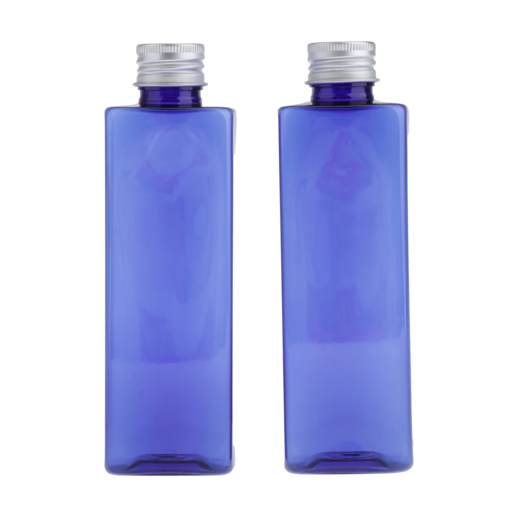2x 8oz PET Shampoo Conditioner Bottles Travel Liquid Soap Toner Container