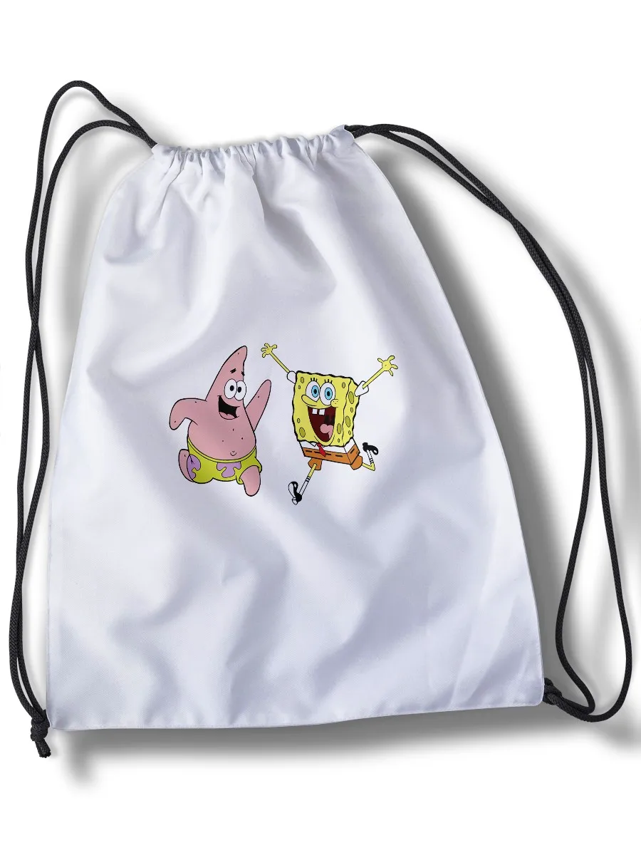 Мешок для сменной обуви Sponge Bob (Мультфильмы губка боб квадратные штаны) - 20154 | Дом и