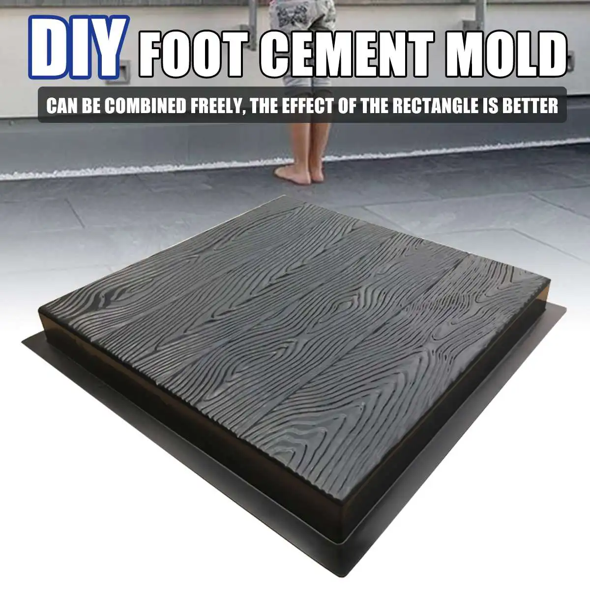 

55*50cm Wood Grain DIY Pavement Path Cement mold Paving Mould Garden Road Courtyard Concrete Mold Stepping Stone Maker Reusable