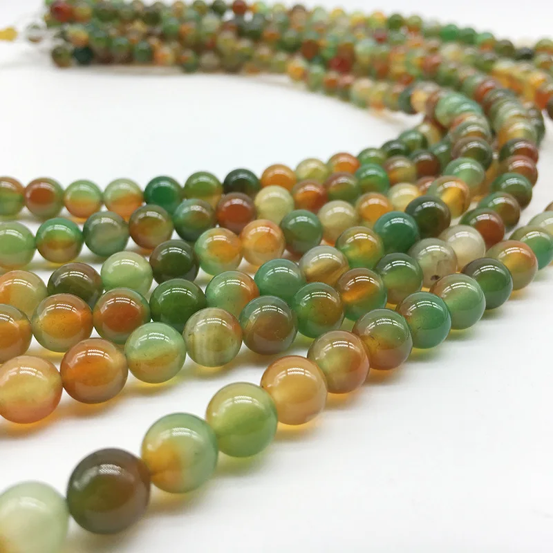 Бусины из натурального полудрагоценного камня круглые бусины в полоску с