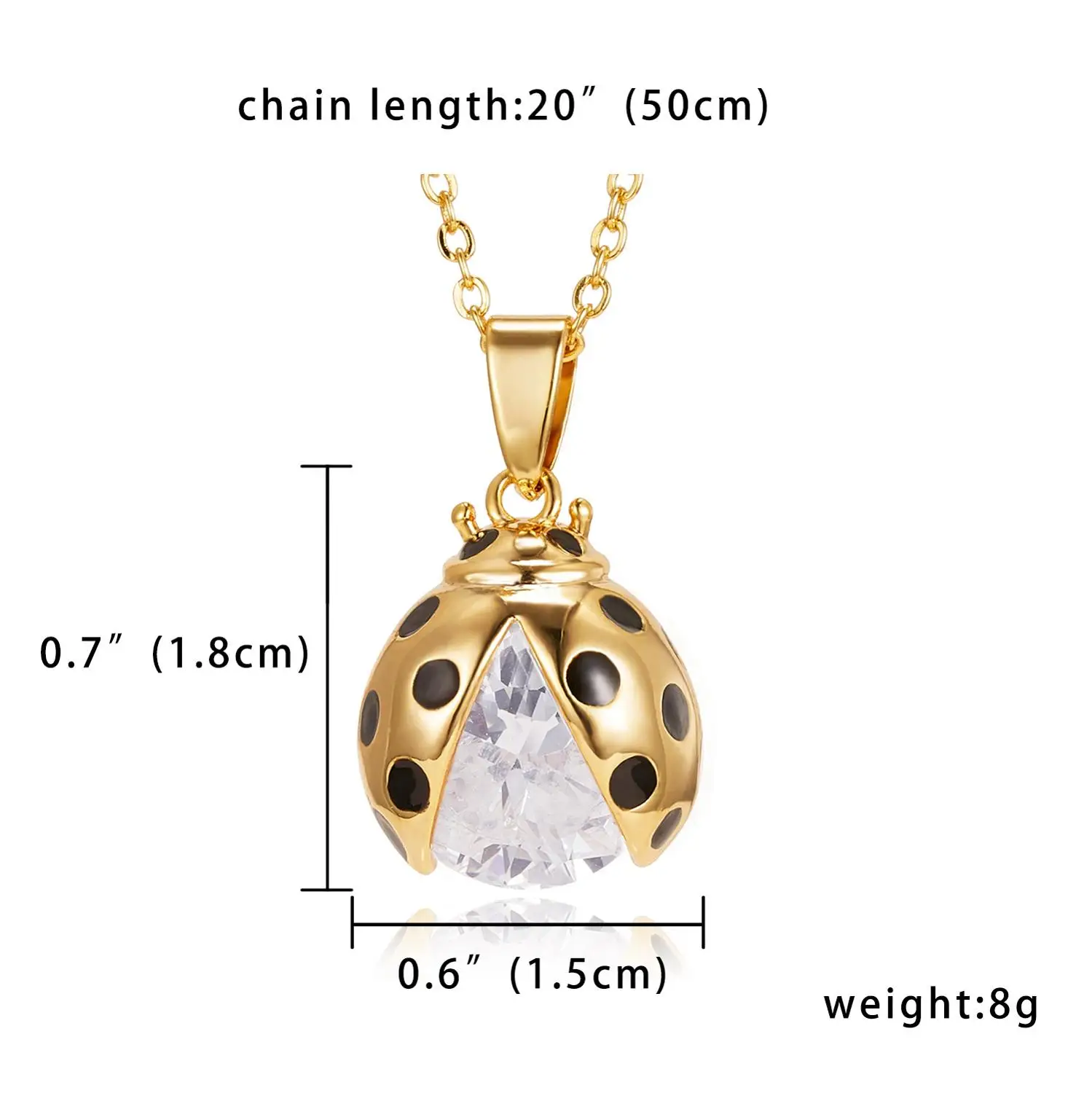 FIMAODZ Fashion Tiny Ladybug Necklace Red Insect 3 Color Sweater Chain Cute Crystal Pendant Long Necklaces Kids Birthday Gift | Украшения и