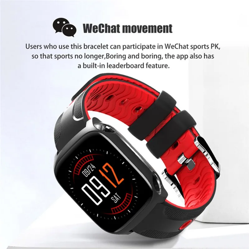 

For Android IOS QW12 1.3 Inch Smart Wristband IP67 Waterproof Blood Pressure Monitoring Metal Starp Sports Fashion Smartwatch