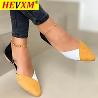 2020 autumn women flat fashion mixed colors ladies loafers pointed toe slip on casual sandals comfortable female office shoes